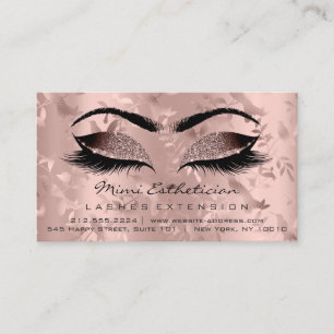 Carte De Visite Instructions de suivi Lash Rose Gold Eyelashes