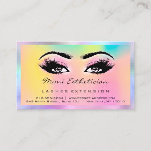 Carte De Visite Instructions de suivi Lash Rose Holographe