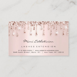Carte De Visite Instructions de suivi Lash Rose Parties scintillan