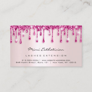 Carte De Visite Instructions de suivi Lash Rose Parties scintillan