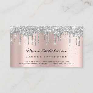 Carte De Visite Instructions de suivi Lash Rose Spark ConfettGrey
