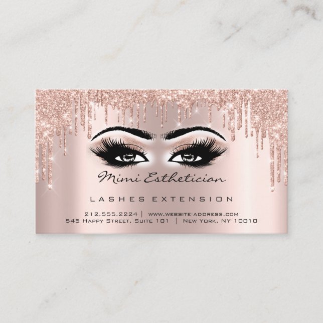 Carte De Visite Instructions d'entretien Lash Rose Gold Drivers Gl (Devant)
