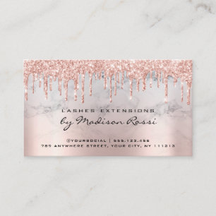 Carte De Visite Instructions d'entretien Lash Rose Gold Drives Mar