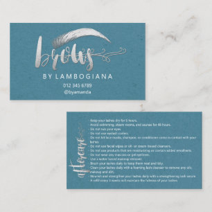 Carte De Visite Instructions pour les soins postérieurs Coudre le 