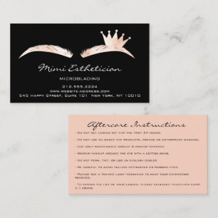 Carte De Visite Instructions pour les soins postérieurs Logo Eyebr