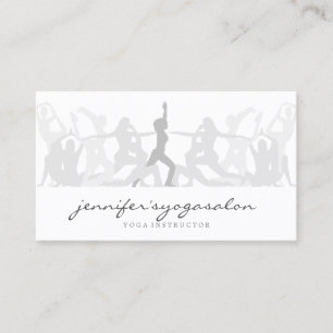 Carte De Visite Instructrice de yoga en salle de sport pratiquant 
