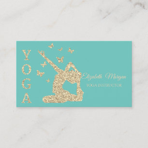 Carte De Visite Instructrice de yoga, Femmes Parties scintillant d
