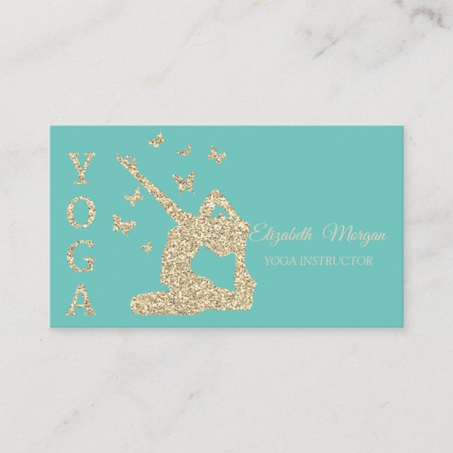 Carte De Visite Instructrice de yoga, Femmes Parties scintillant d (Devant)