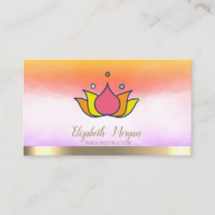 Carte De Visite Instructrice de yoga professionnelle Lotus