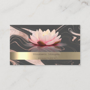 Carte De Visite Instructrice de yoga professionnelle Lotus Gold St