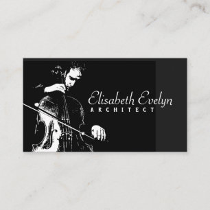 Carte De Visite instrument à cordes de violoncelle