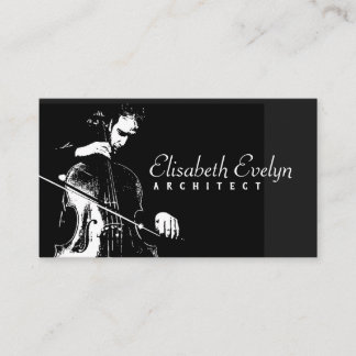 Carte De Visite instrument à cordes de violoncelle