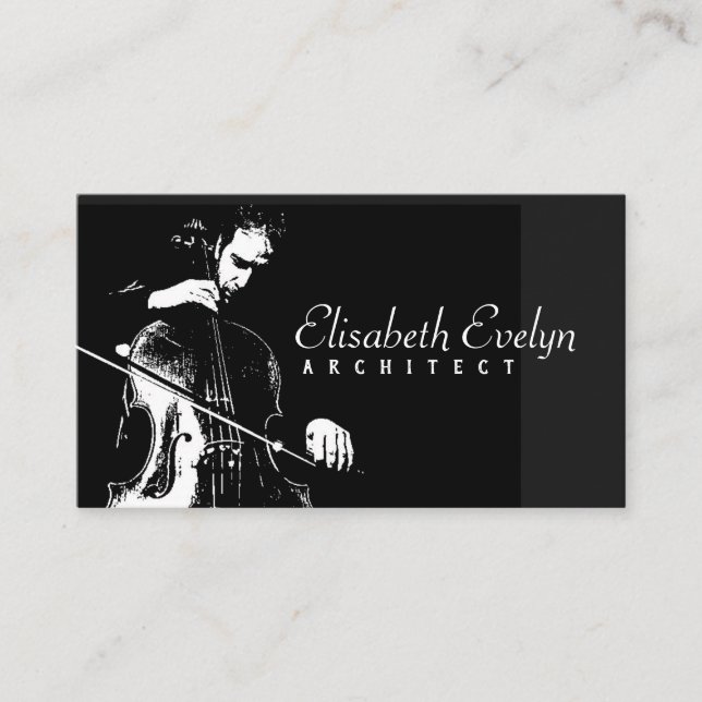 Carte De Visite instrument à cordes de violoncelle (Devant)