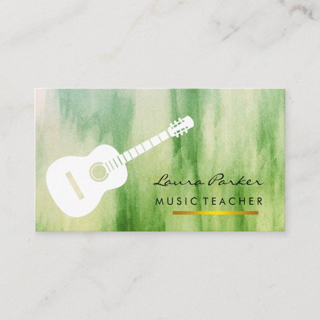 Carte De Visite Instrument de guitare du professeur de musique ver (Devant)