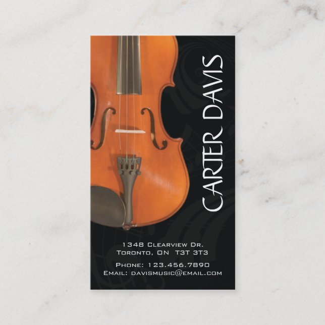 Carte De Visite Instrument de musique - violon (Devant)