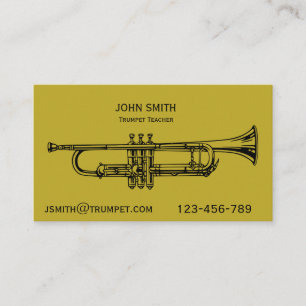 Carte De Visite Instrument en laiton de professeur de trompette