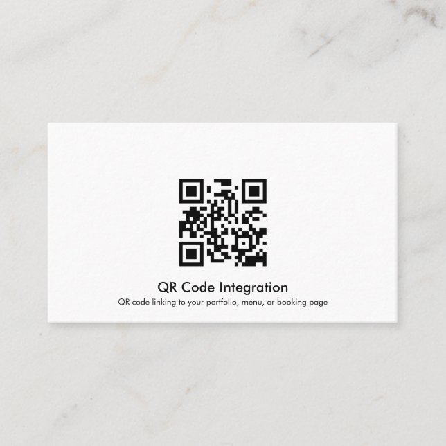 Carte De Visite Intégration de code QR (Devant)