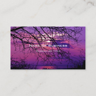 Carte De Visite Intense et Vive - Paysage du coucher de soleil vio