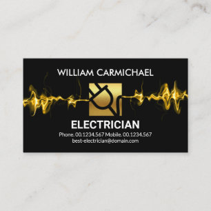 Carte De Visite Intercepter l'électricien de la prise d'électricit
