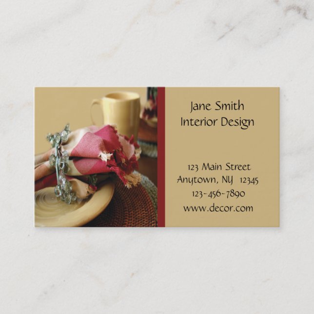 Carte de visite intérieur à la maison (Devant)