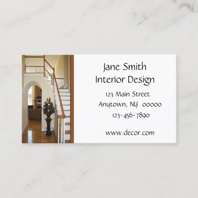 Carte de visite intérieur à la maison (Devant)