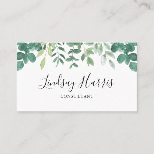 Carte De Visite Intérieur concepteur Aquarelle Eucalyptus Busines