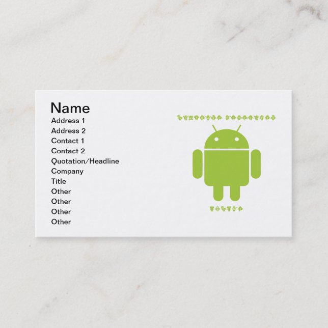 Carte De Visite Intérieur de programmateur de logiciel (lettres de (Devant)