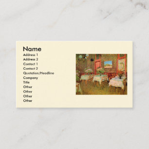 Carte De Visite Intérieur d'un restaurant par Vincent van Gogh