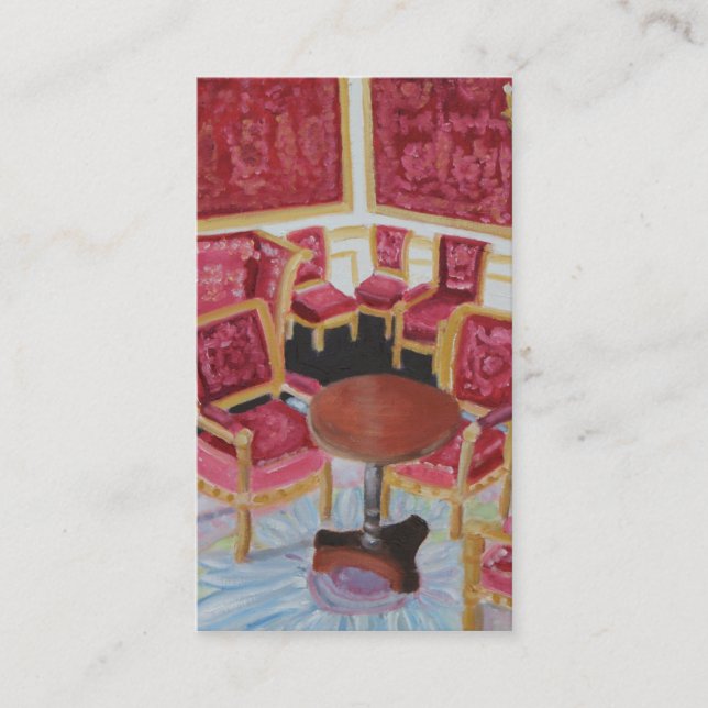 Carte de visite intérieur rouge de Fontainebleau (Devant)