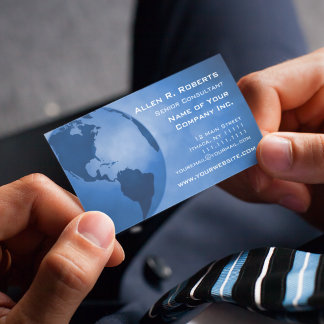 Carte De Visite International Business Amériques Blue Global
