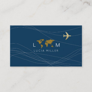 Carte de visite international pour un agent de voy