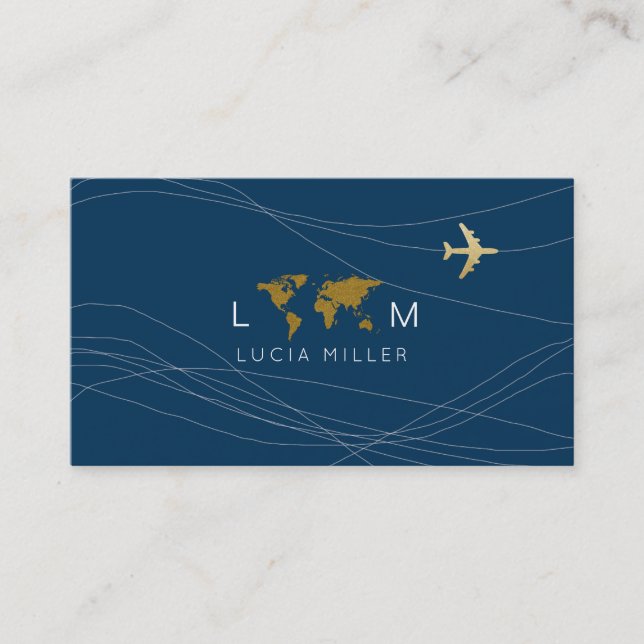 Carte de visite international pour un agent de voy (Devant)