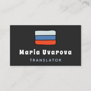 Carte De Visite Interprète bilingue traducteur anglais russe