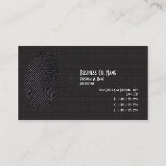 Carte De Visite Investigations privées de sécurité moderne