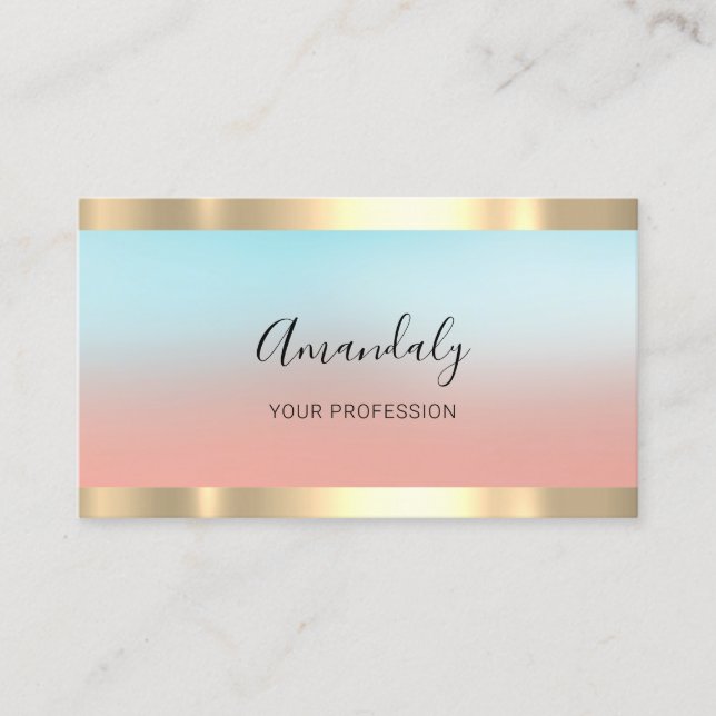 Carte De Visite Investissement financier professionnel Ombre Rose  (Devant)