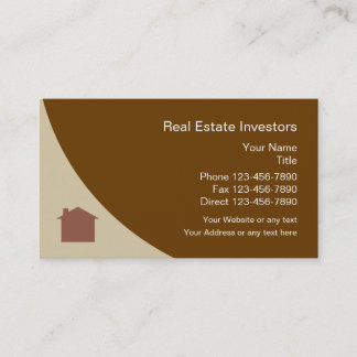 Carte De Visite Investisseur d'immobiliers