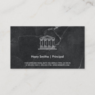 Carte De Visite Investisseur   Icône Pilier   Marbre noir