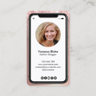 Carte De Visite iPhone cellulaire téléphone instagram blogueur ros