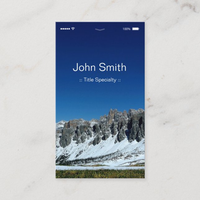 Carte De Visite iPhone iOS Personnalisable Style d'interface utili (Devant)