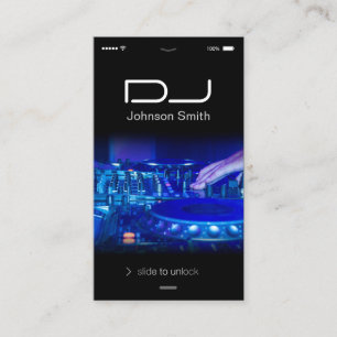 Carte De Visite iPhone iOS Style - Tourne-disque Scratching Music 