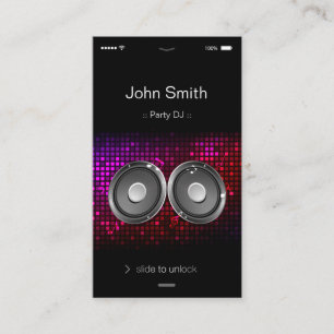Carte De Visite iPhone iOS Style - Unique et élégant DJ Party