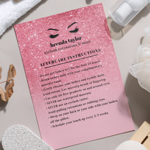 Carte De Visite IPnk parties scintillant Eyelash Brow Instructions