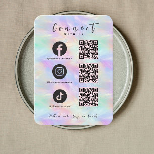Carte De Visite Iridescal Facebook Instagram Tiktok QR Code
