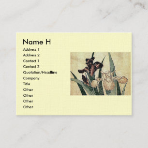 Carte De Visite Iris de Katsushika Hokusai (détail)