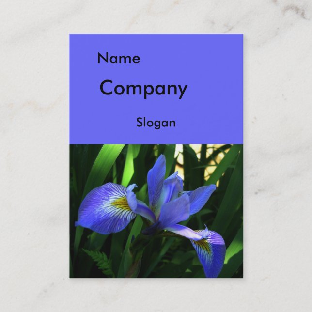 Carte De Visite Iris violet grand (Devant)
