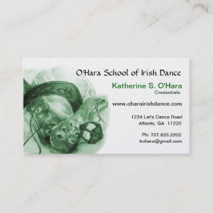 Carte de visite irlandais de danse