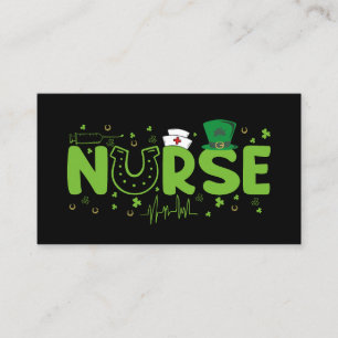 Carte De Visite Irlandais Infirmière Stethoscope Scrub Patricks jo