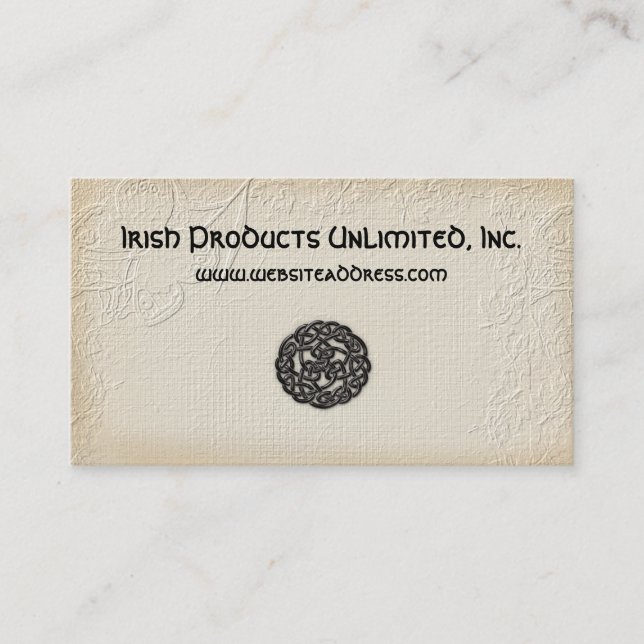 Carte de visite irlandais : : Symbole celtique et (Devant)