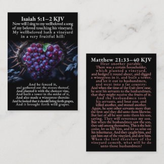 Carte De Visite Isaiah 5:1–2 and Matthew 21:33–40 KJV Card Box