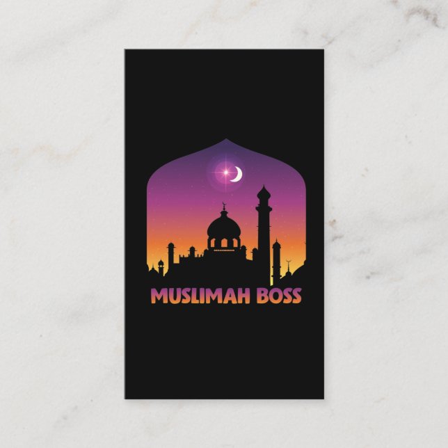 Carte De Visite Islam Muslimah Boss Religieux Arabe Musulman (Devant)